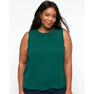 COPY - NWT 41 Hawthorne  Eliee Lace Detail Blouse